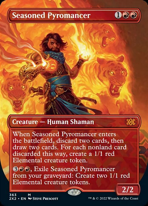 BORDERLESS Seasoned Pyromancer 363# - Mythic Double Masters 2022
