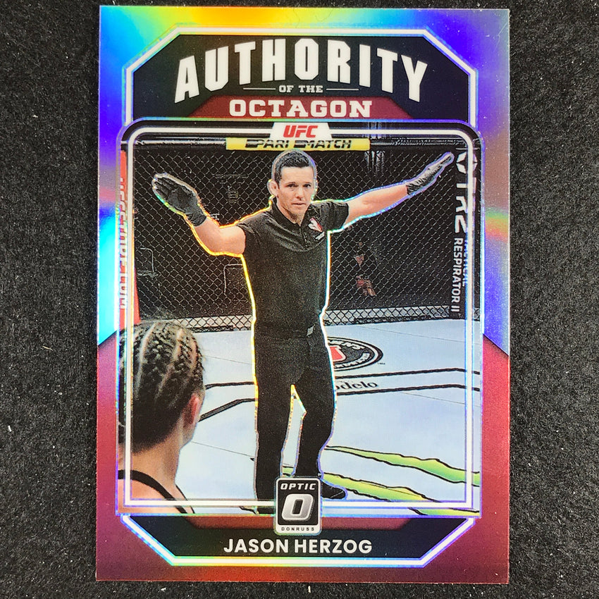 2023 Donruss Optic JASON HERZOG Authority of the Octagon Holo Silver #150