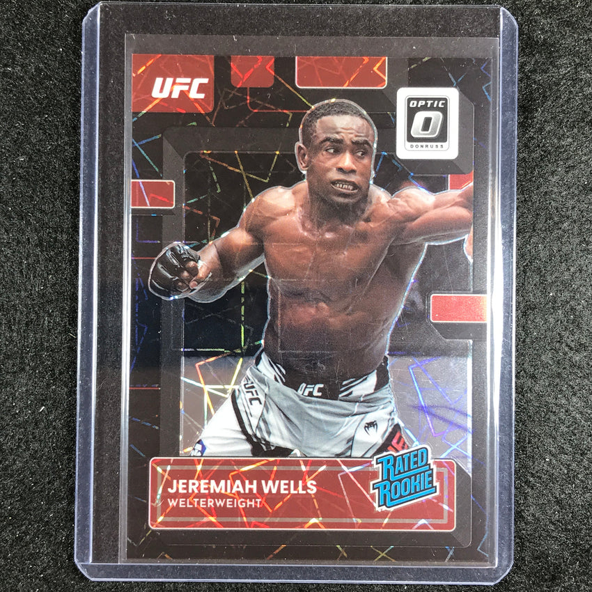 2023 Donruss Optic Jeremiah Wells Rated Rookie Black Velocity 12/39