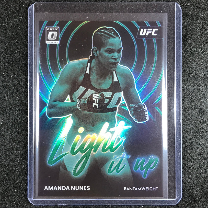 2023 Donruss Optic Amanda Nunes Light It Up Green 2/5