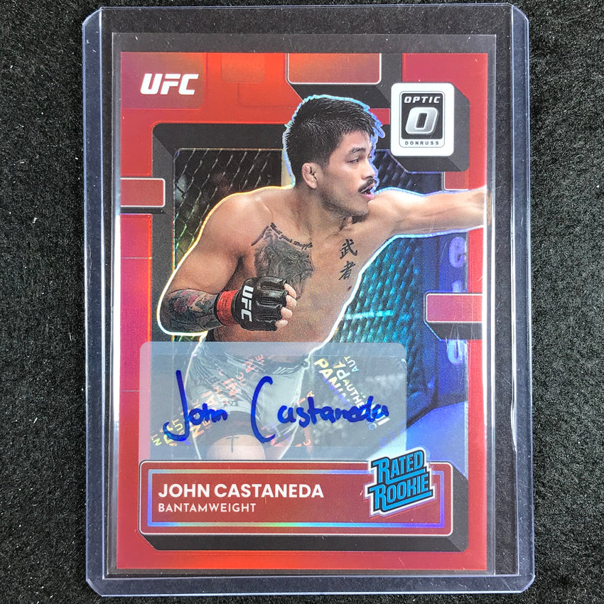 2023 Donruss Optic John Castaneda Rated Rookies Auto Red 94/99