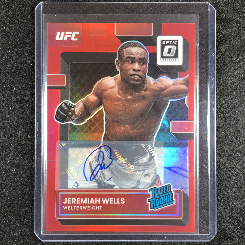 2023 Donruss Optic Jeremiah Wells Rated Rookies Auto Red 70/99