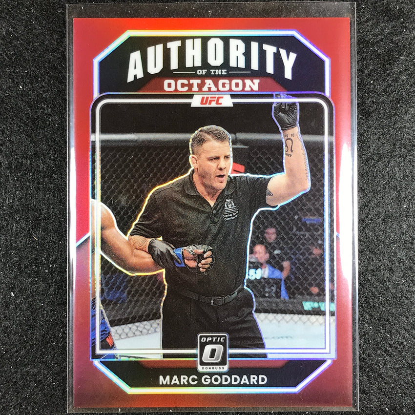 2023 Donruss Optic Marc Goddard Authority Of The Octagon Red 168/199