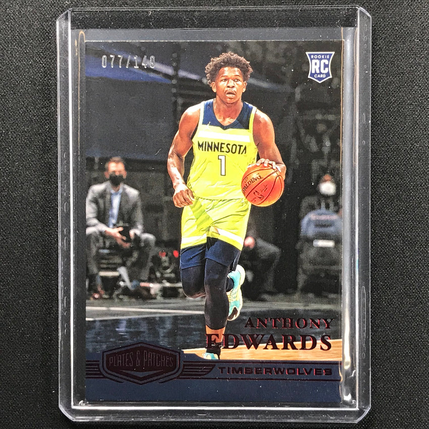 2020-21 Chronicles Anthony Edwards Plates And Patches Rookie Red 77/149