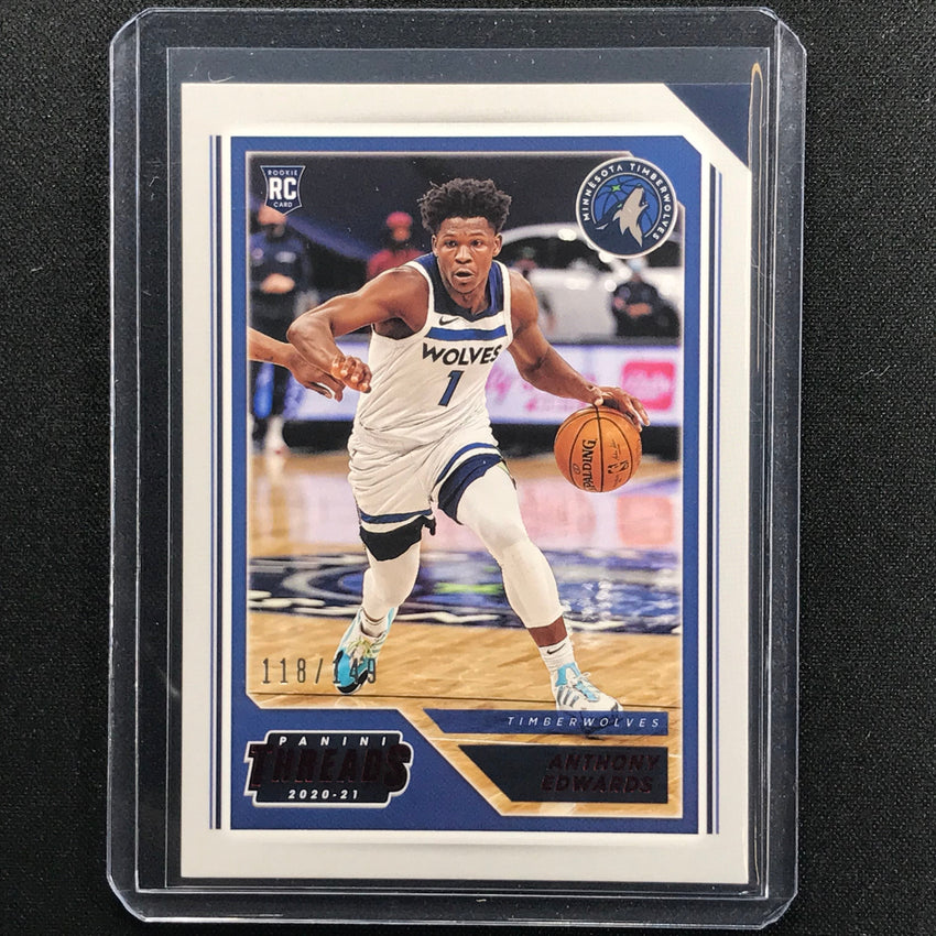 2020-21 Chronicles Anthony Edwards Threads Rookie Red 118/149
