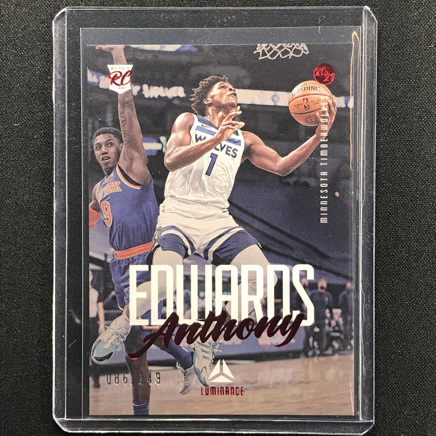 2020-21 Chronicles Anthony Edwards Luminance Rookie Red 86/149