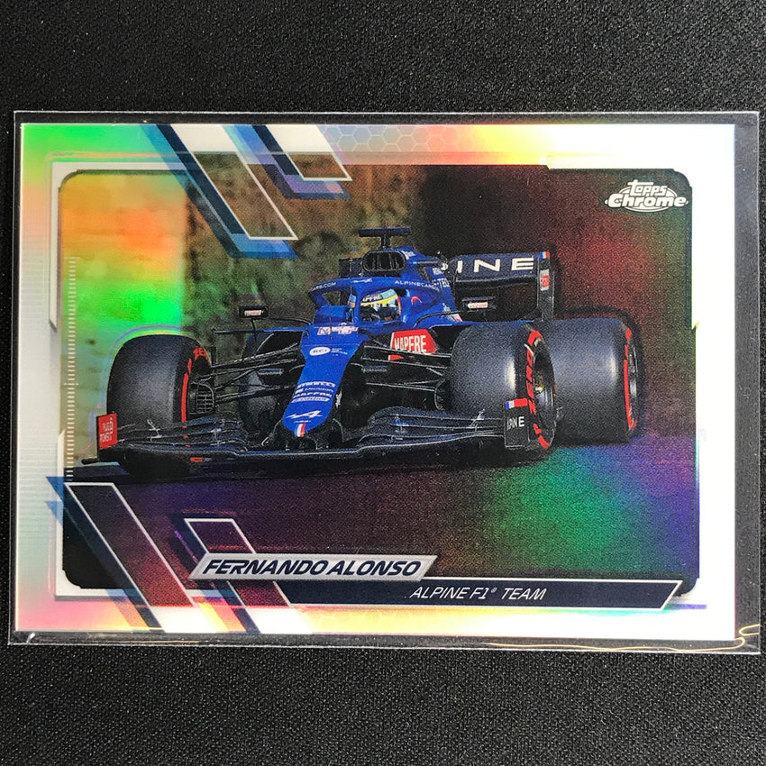 2021 Topps Chrome FERNANDO ALONSO F1 Cars Refractor #104