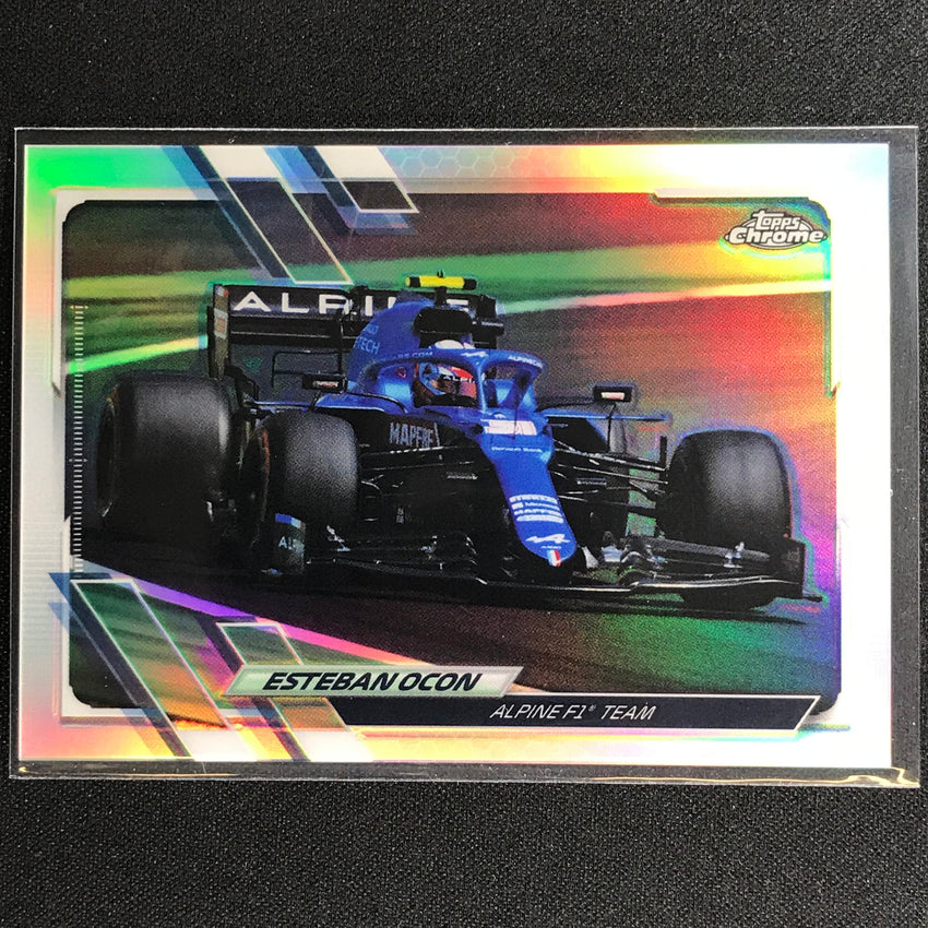 2021 Topps Chrome ESTEBAN OCON F1 Cars Refractor #105