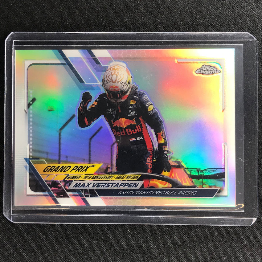 2021 Topps Chrome Max Verstappen Grand Prix Winners Refractor No 142