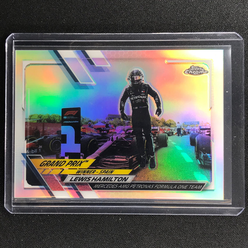 2021 Topps Chrome Lewis Hamilton Grand Prix Winners Refractor No 143