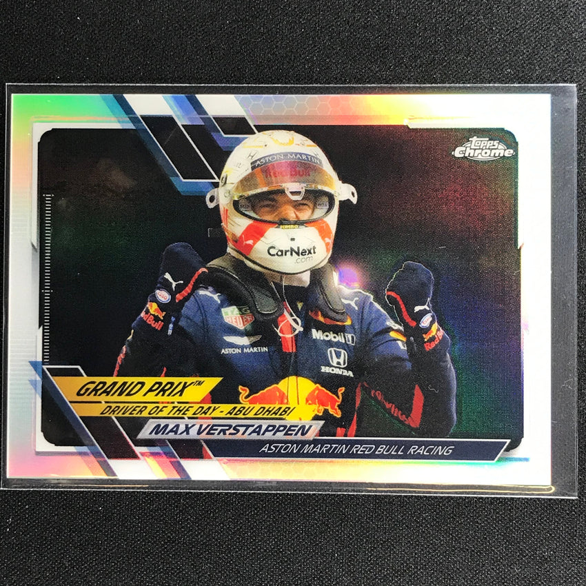 2021 Topps Chrome Max Verstappen Grand Prix Driver Of The Day Refractor No 155