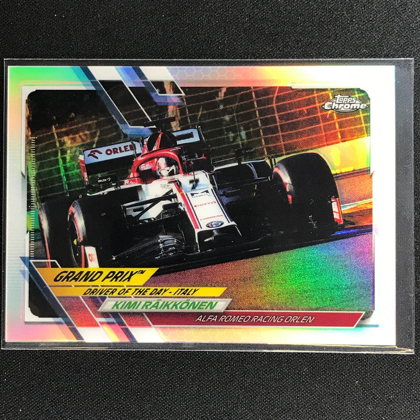 2021 Topps Chrome KIMI RAIKKONEN Grand Prix Driver of the Day Refractor #159