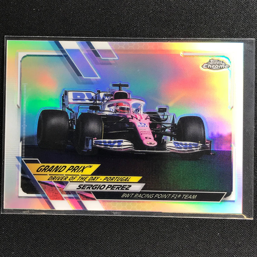 2021 Topps Chrome SERGIO PEREZ Grand Prix Driver of the Day Refractor #160