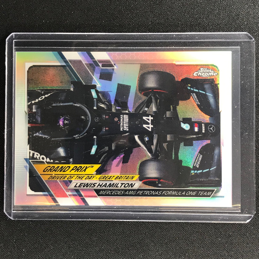 2021 Topps Chrome LEWIS HAMILTON Grand Prix Driver of the Day Refractor #166