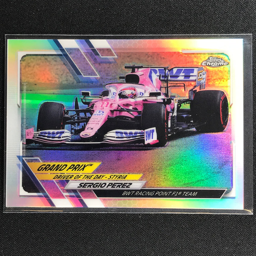 2021 Topps Chrome SERGIO PEREZ Grand Prix Driver of the Day Refractor #169