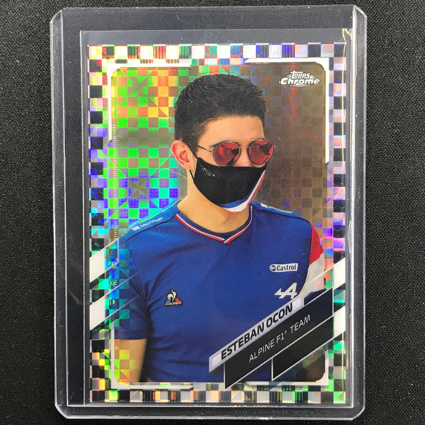 2021 Topps Chrome ESTEBAN OCON F1 Racers Checker Flag #31