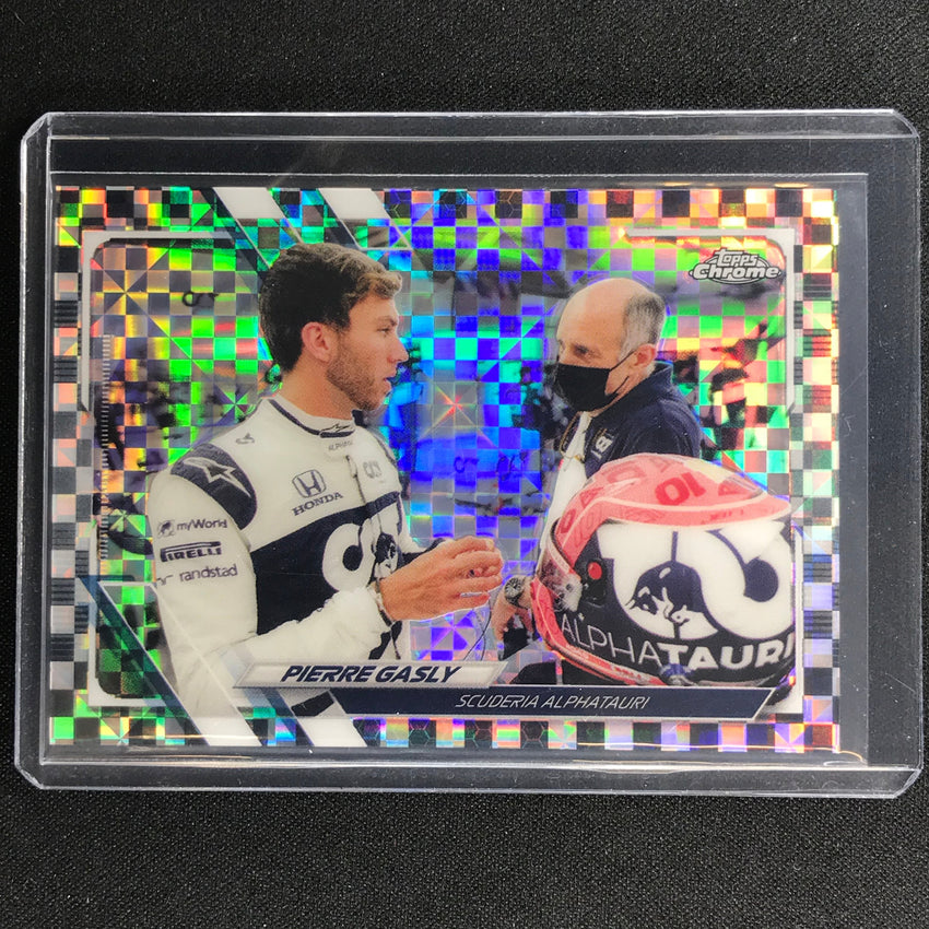 2021 Topps Chrome PIERRE GASLY F1 Racers Checker Flag #36