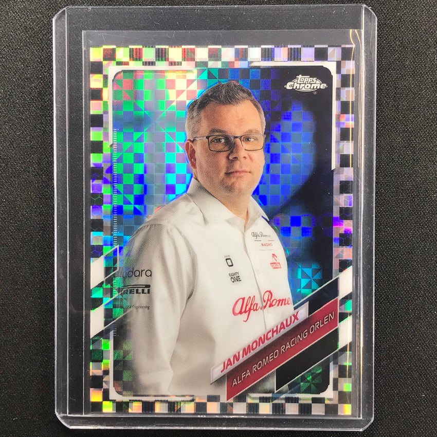 2021 Topps Chrome JAN MONCHAUX F1 Crew Checker Flag #95