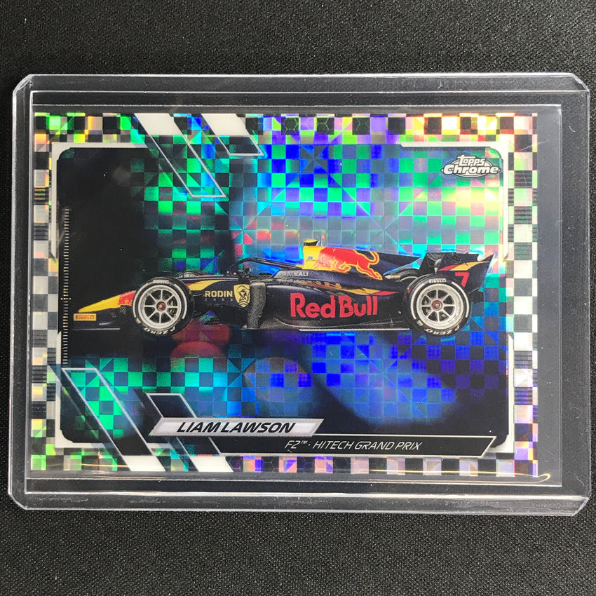 2021 Topps Chrome Liam Lawson F2 Cars Checker Flag No 126