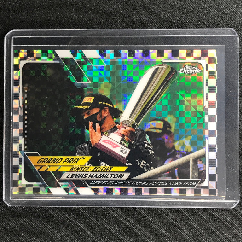 2021 Topps Chrome LEWIS HAMILTON Grand Prix Winners Checker Flag #144