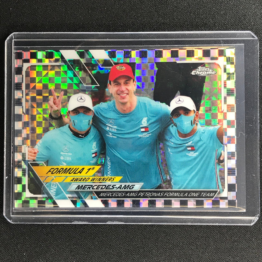 2021 Topps Chrome MERCEDES-AMG PETRONAS F1 Award Winners Checker Flag #172