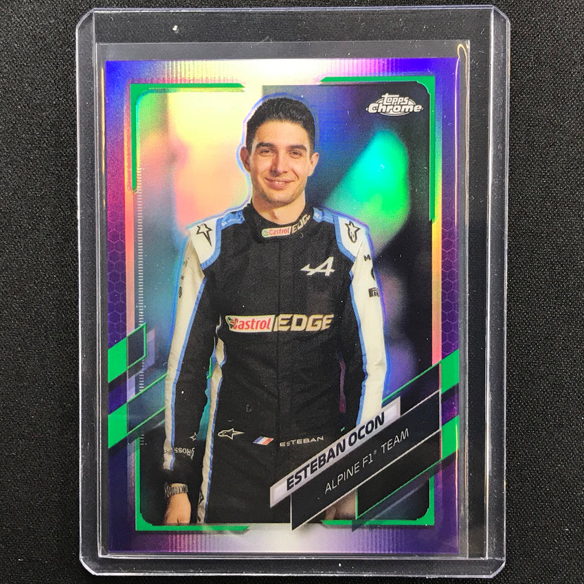 2021 Topps Chrome ESETBAN OCON F1 Racers Purple Green #10