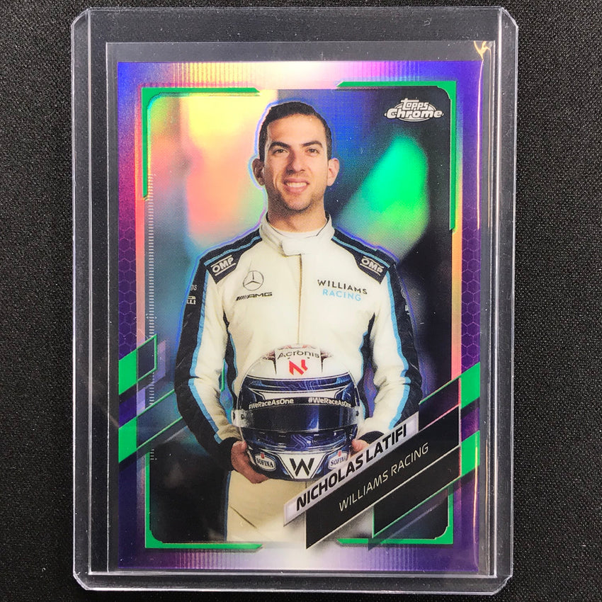 2021 Topps Chrome NICHOLAS LATIFI F1 Racers Purple Green #20
