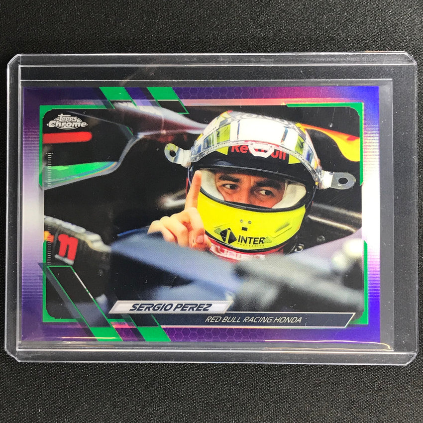 2021 Topps Chrome SERGIO PEREZ F1 Racers Purple Green #46
