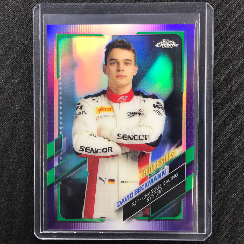 2021 Topps Chrome DAVID BECKMANN F2 Racers Future Stars Purple Green #70
