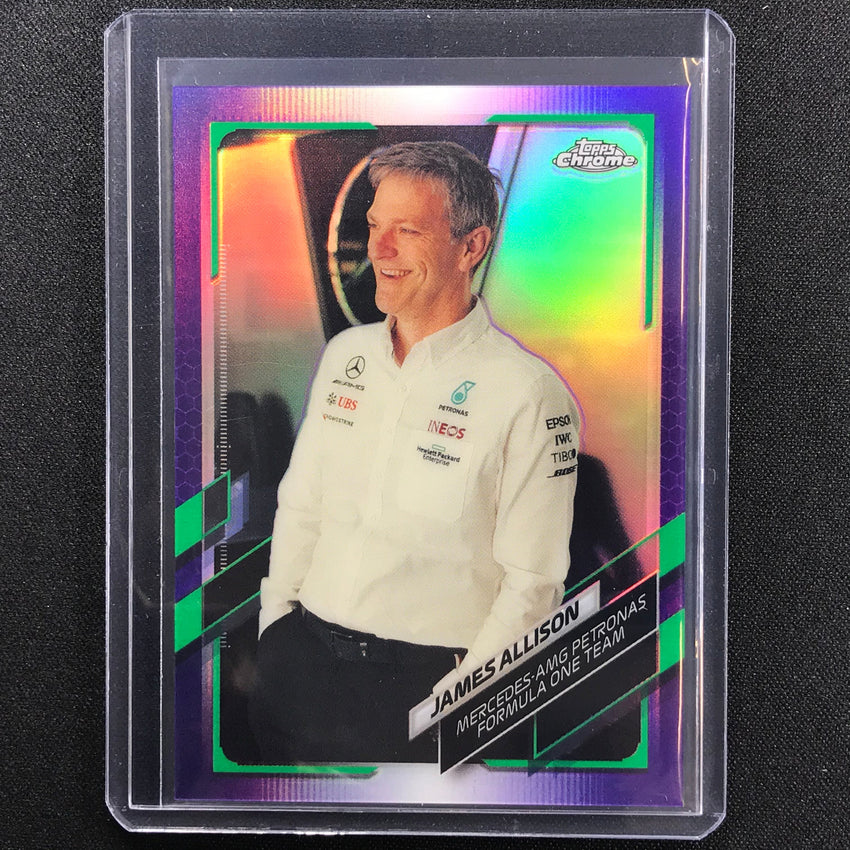 2021 Topps Chrome JAMES ALLISON F1 Crew Purple Green #80