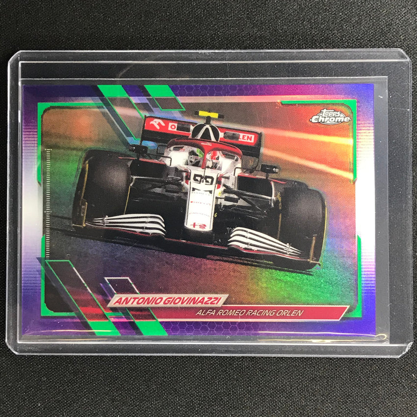2021 Topps Chrome ANTONIO GIOVINAZZI F1 Cars Purple Green #111