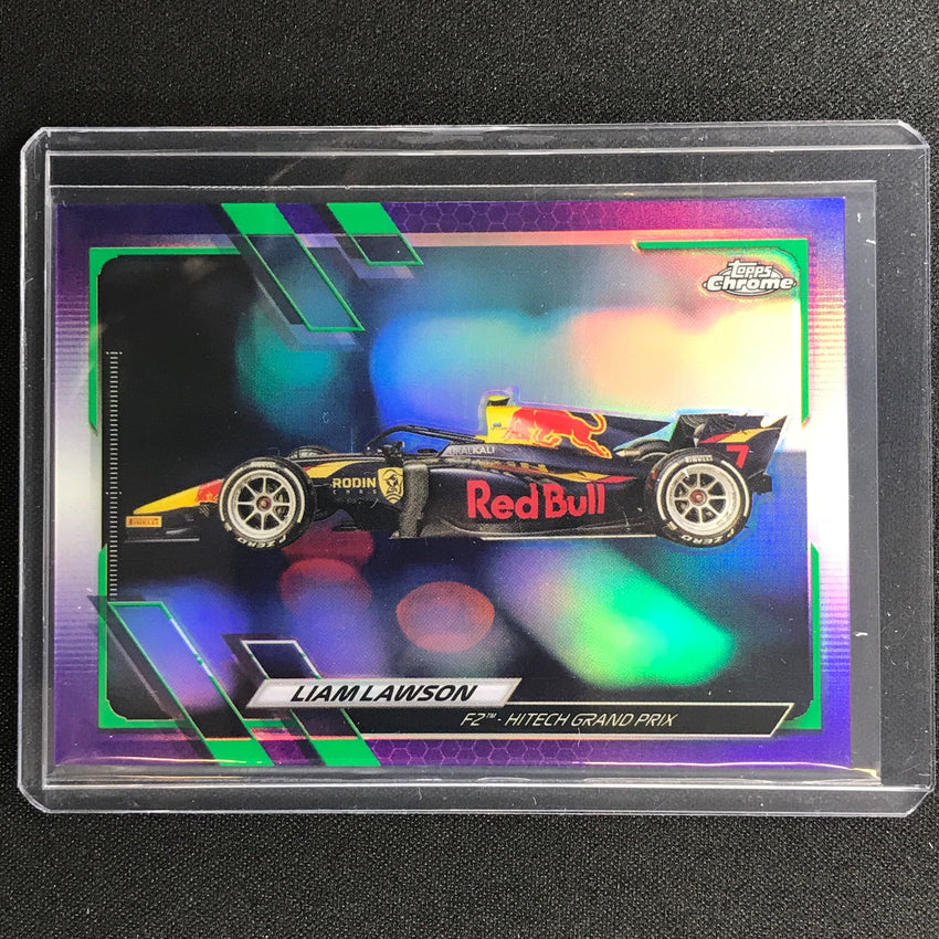 2021 Topps Chrome Liam Lawson F2 Cars Purple Green No 126