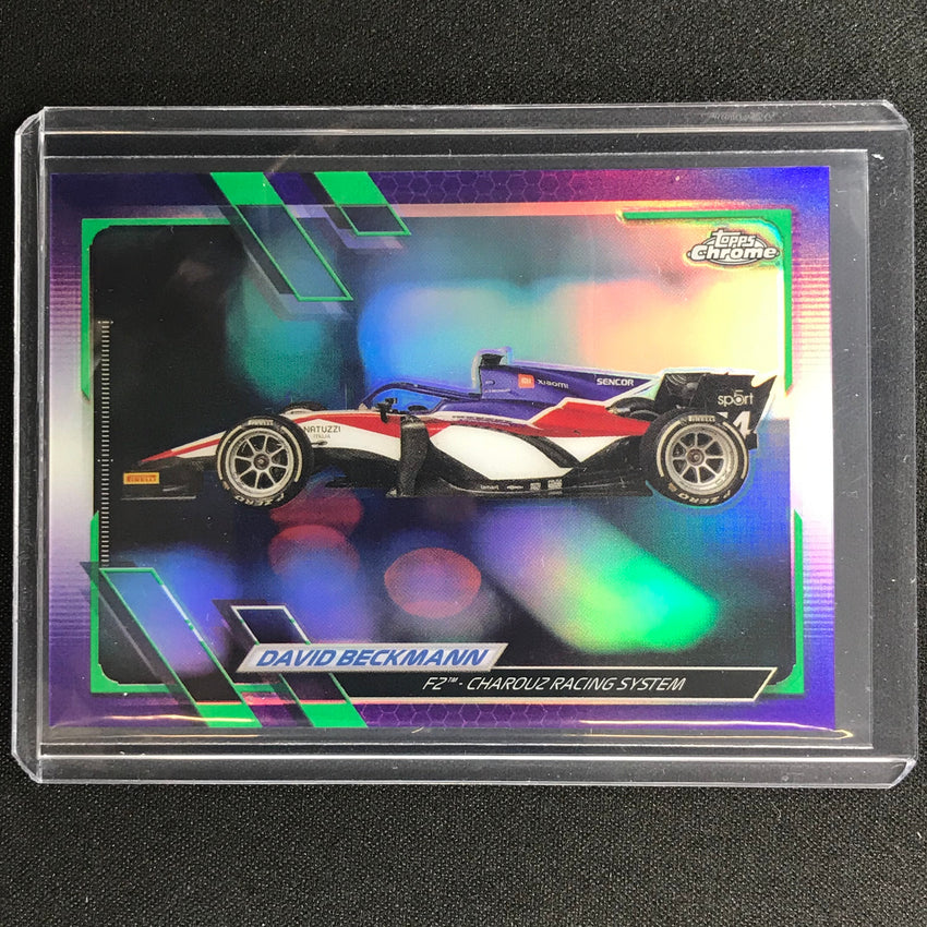 2021 Topps Chrome DAVID BECKHAMM F2 Cars Purple Green #128