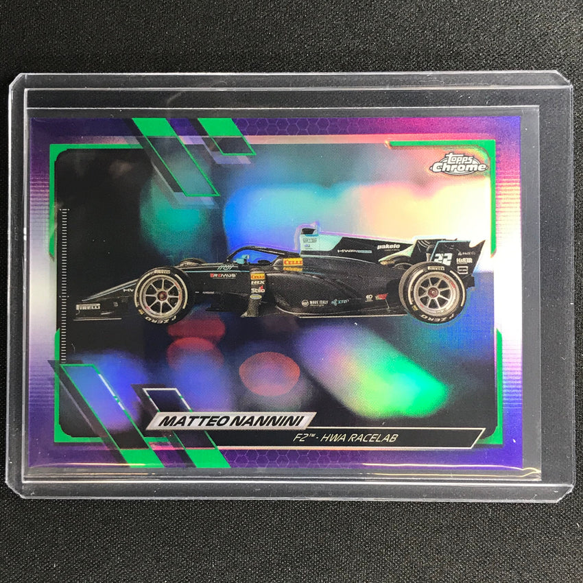 2021 Topps Chrome MATTEO NANNINI F2 Cars Purple Green #132