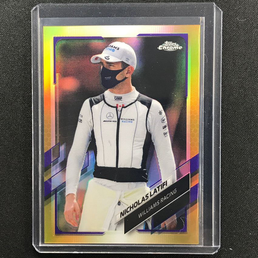 2021 Topps Chrome NICHOLAS LATIFI F1 Racers Gold Purple SP #42