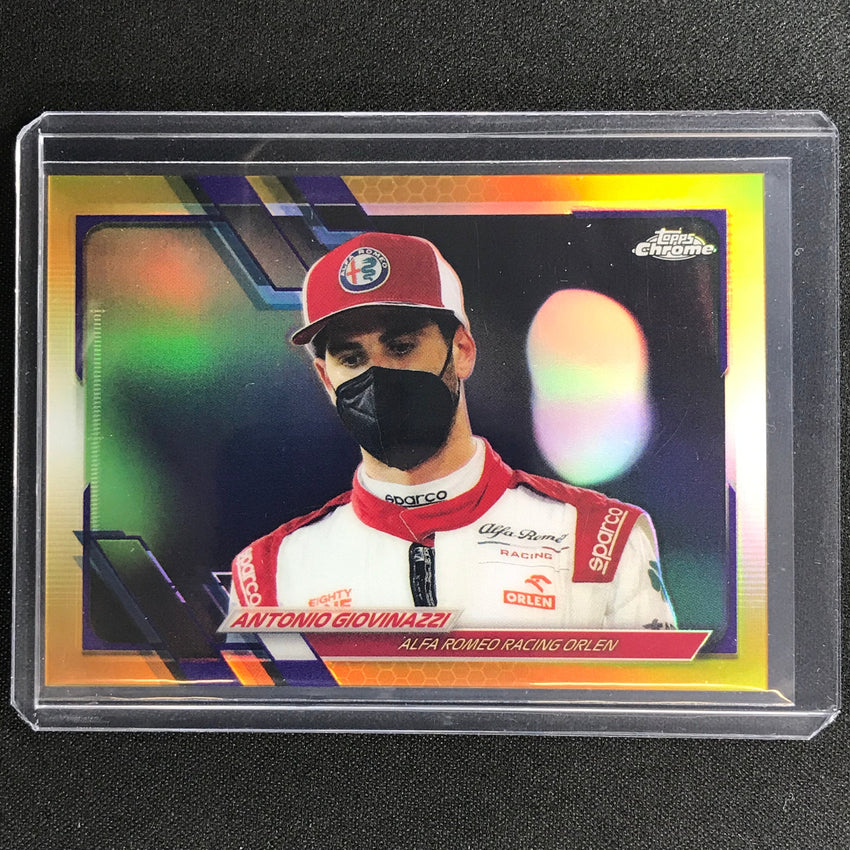 2021 Topps Chrome ANTONIO GIOVINAZZI F1 Racers Gold Purple SP #53