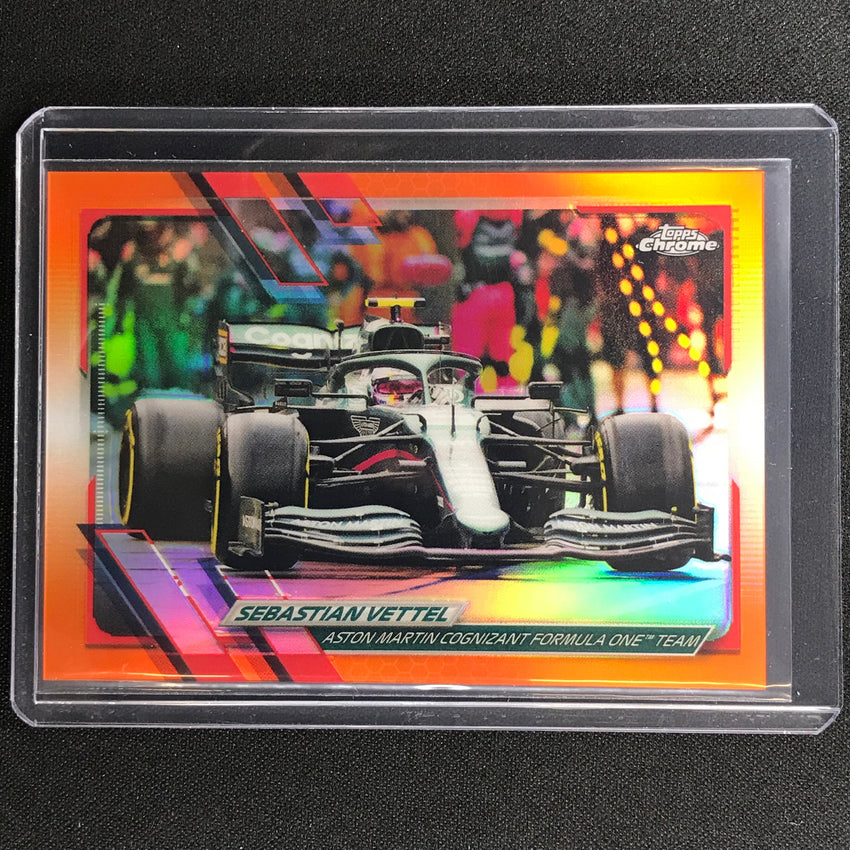 2021 Topps Chrome SEBASTIAN VETTEL F1 Cars Orange Red SP #102