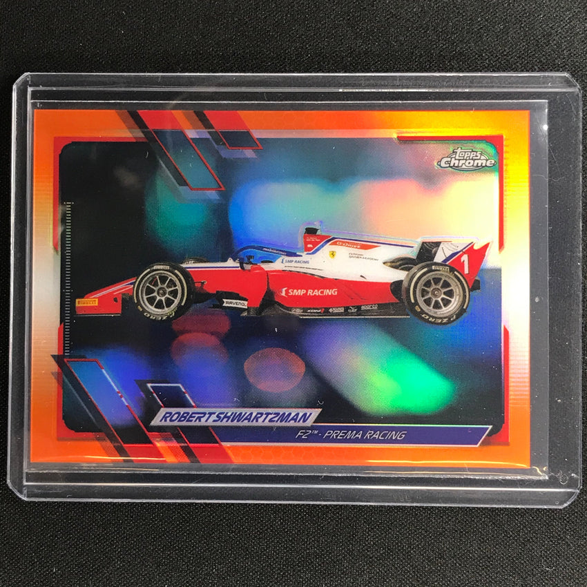 2021 Topps Chrome ROBERT SHWARTZMAN F2 Cars Orange Red SP #116