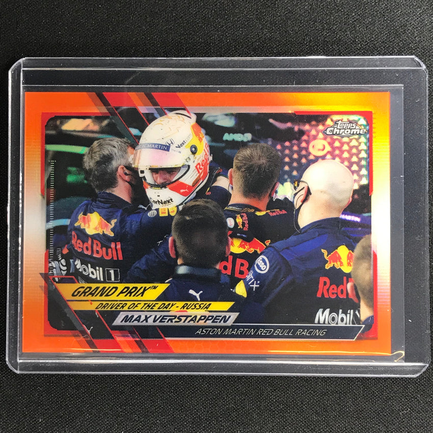 2021 Topps Chrome MAX VERSTAPPEN Grand Prix Driver of the Day Orange Red SP #161