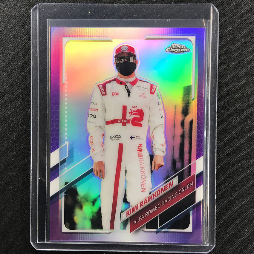 2021 Topps Chrome Kimi Raikkonen F1 Racers Purple 218/399