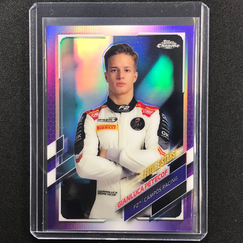 2021 Topps Chrome Gianluca Petecof F2 Racers Future Stars Purple 91/399