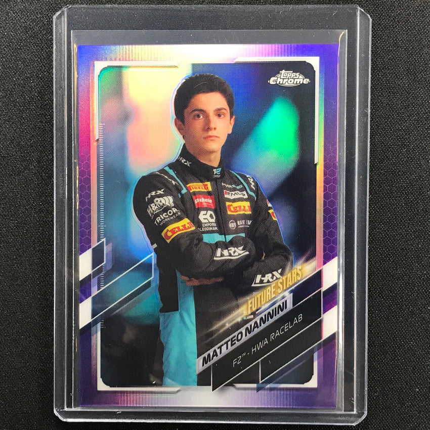 2021 Topps Chrome Matteo Nannini F2 Racers Future Stars Purple 136/399