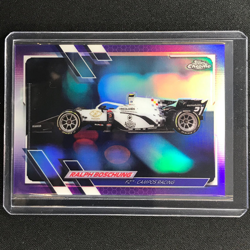 2021 Topps Chrome Ralph Boschung F2 Cars Purple 106/399