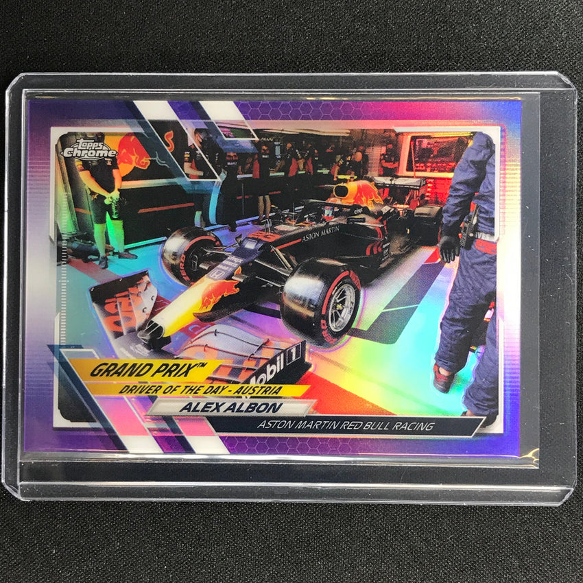2021 Topps Chrome Alex Albon Grand Prix Driver Of The Day Purple 184/399