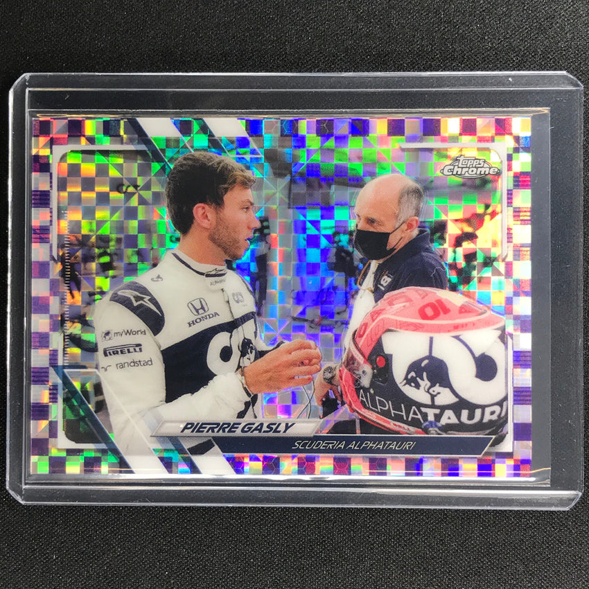 2021 Topps Chrome Pierre Gasly F1 Racers Purple Checker Flag 175/199