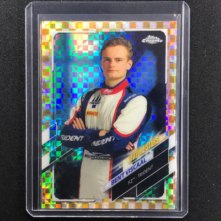 2021 Topps Chrome Bent Viscaal F2 Racers Future Stars Gold Checker Flag 24/50
