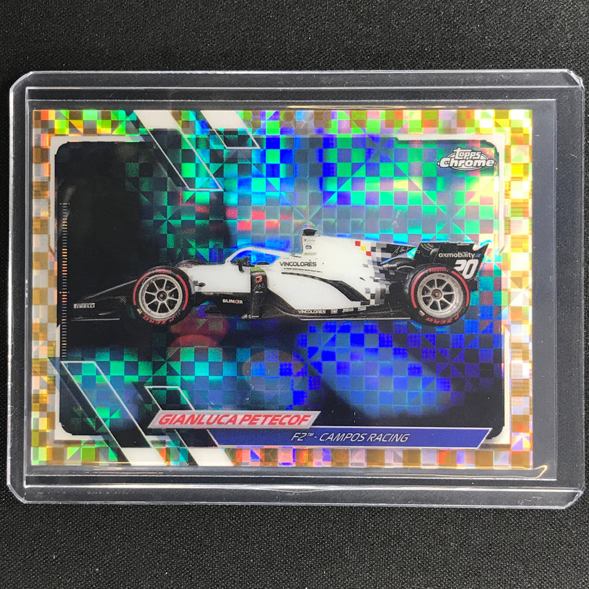 2021 Topps Chrome Gianluca Petecof F2 Cars Gold Checker Flag 47/50