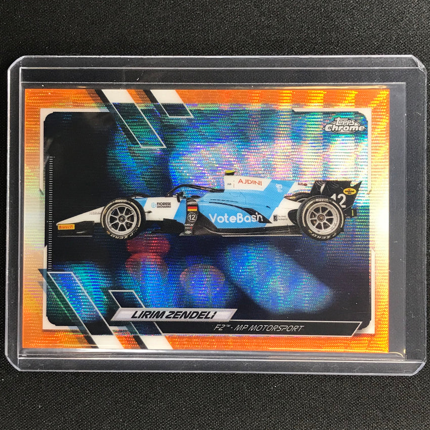 2021 Topps Chrome Lirim Zendeli F2 Cars Orange Wave 9/25