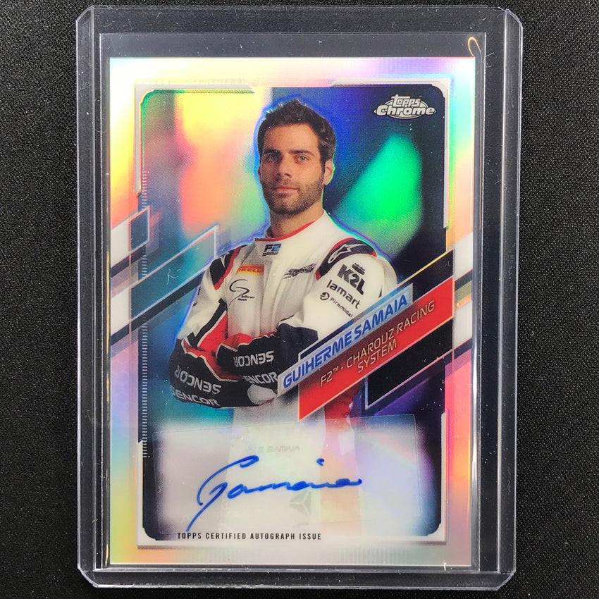 2021 Topps Chrome Guilherme Samaia F2 Racers Autographs Refractor 5/401