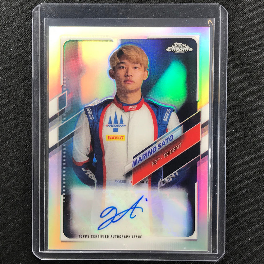 2021 Topps Chrome Marino Sato F2 Racers Autographs Refractor 180/400